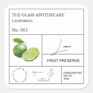 Apothecary Limoen Label