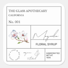 Apothecary Magnolia Label