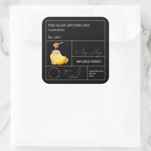 Apothecary Mango Infused Honey Label (Tas)