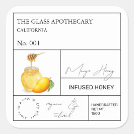 Apothecary Mango Infused Honey Label