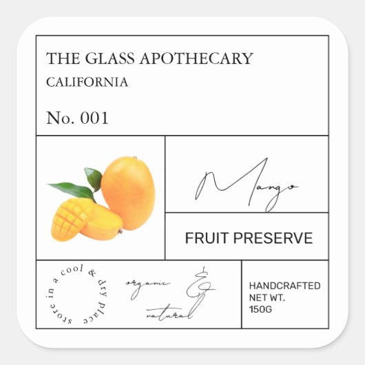 Apothecary Mango Label (Voorkant)