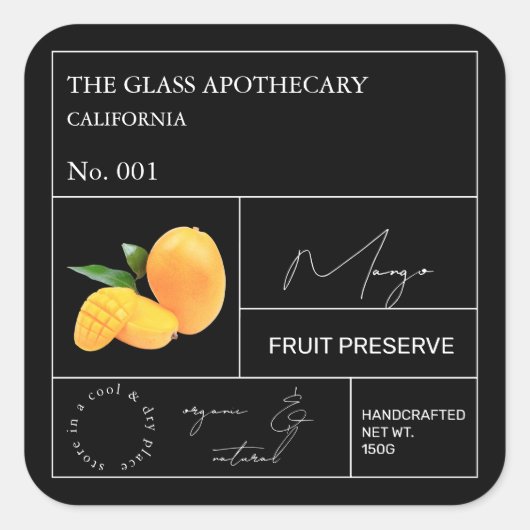 Apothecary Mango Label (Voorkant)