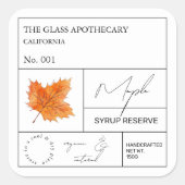 Apothecary Maple Syrup Label (Voorkant)