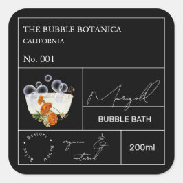 Apothecary Marigold Bubble Bath Label