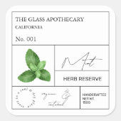 Apothecary Mint Label (Voorkant)