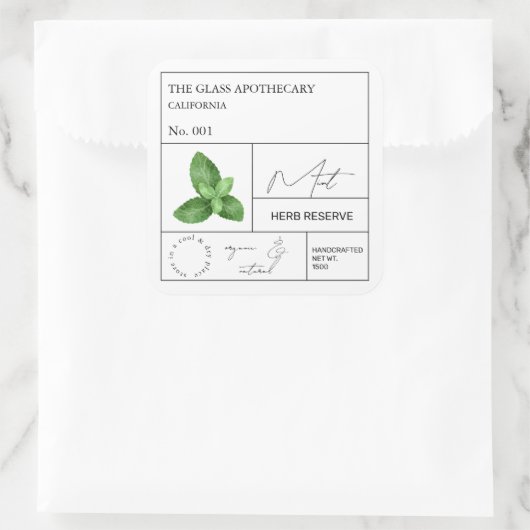 Apothecary Mint Label (Tas)