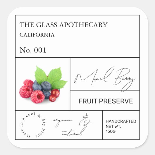 Apothecary Mixed Berry Label (Voorkant)