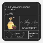 Apothecary Mulberry Infused Honey Label (Voorkant)