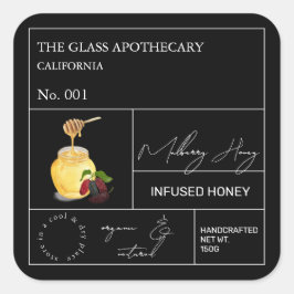 Apothecary Mulberry Infused Honey Label