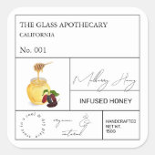 Apothecary Mulberry Infused Honey Label (Voorkant)