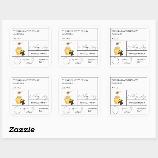 Apothecary Mulberry Infused Honey Label (Vel)