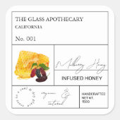 Apothecary Mulberry Infused Honey Label (Voorkant)