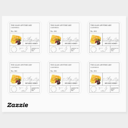 Apothecary Mulberry Infused Honey Label (Vel)