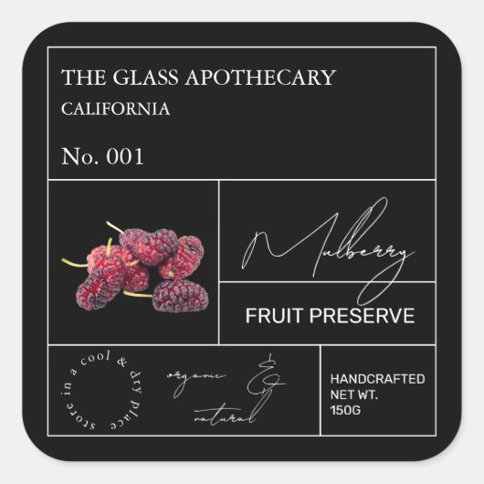 Apothecary Mulberry Label (Voorkant)