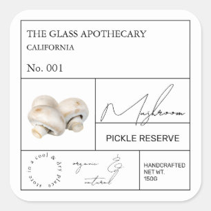 Apothecary Mushroom Label