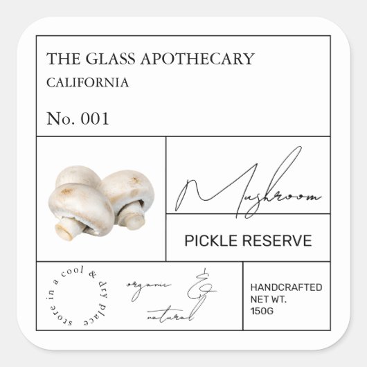 Apothecary Mushroom Label (Voorkant)