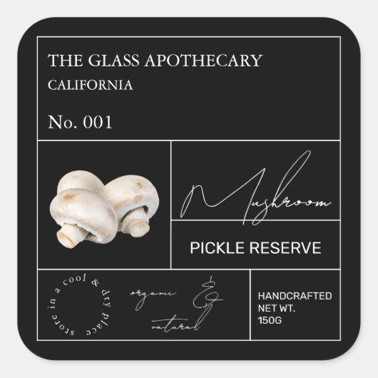 Apothecary Mushroom Label (Voorkant)