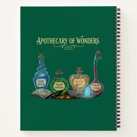 Apothecary of Wonders | Magical Fantasy Notitieboek (Achterkant)