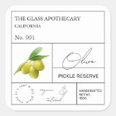 Apothecary Olive Label (Voorkant)