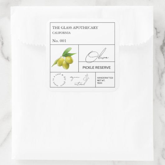 Apothecary Olive Label (Tas)