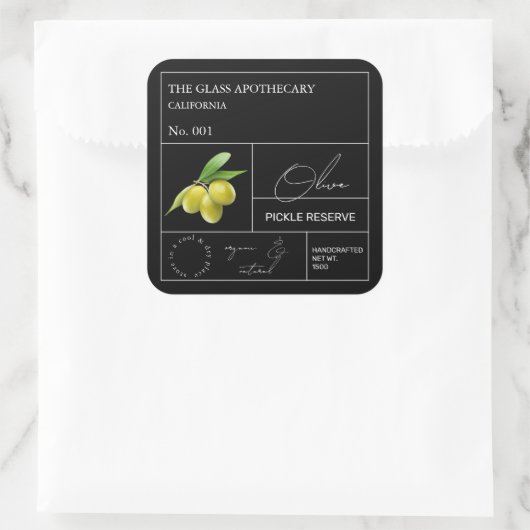 Apothecary Olive Label (Tas)