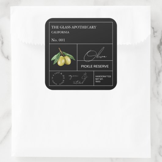 Apothecary Olive Label (Tas)
