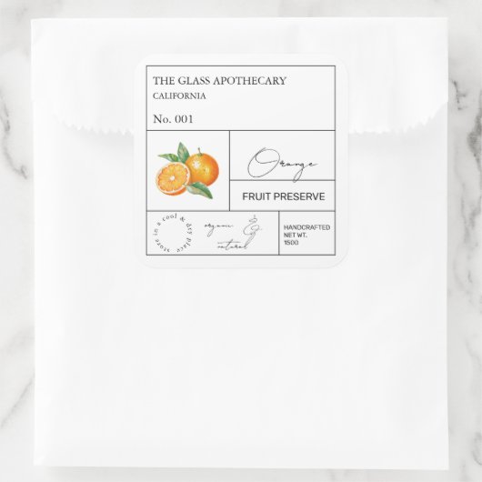 Apothecary Oranje Label (Tas)