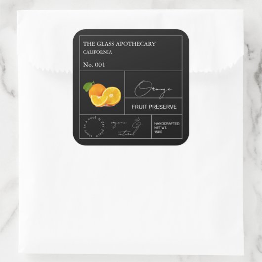 Apothecary Oranje Label (Tas)
