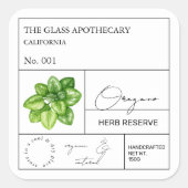 Apothecary oregano label (Voorkant)