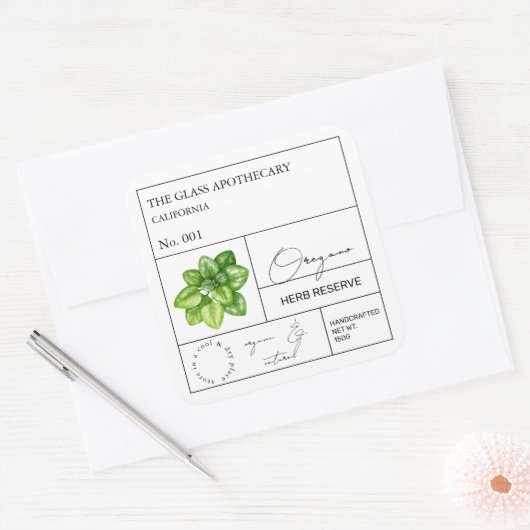 Apothecary oregano label (Envelop)