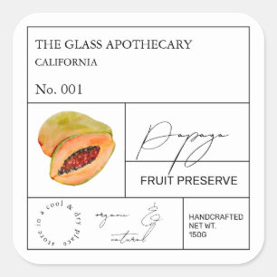 Apothecary Papaya Label