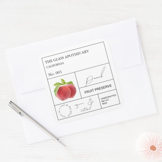 Apothecary Peach Label (Envelop)