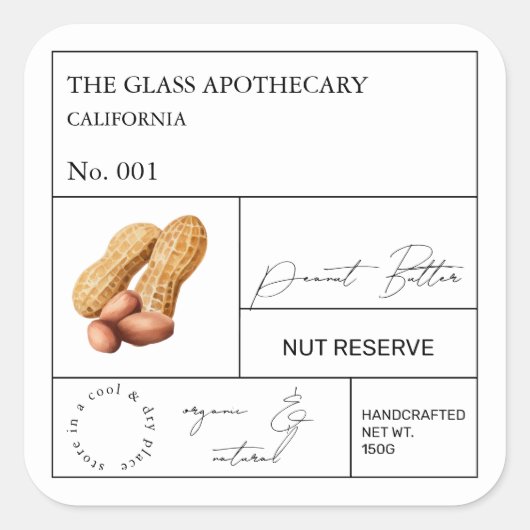 Apothecary Peanut Label (Voorkant)