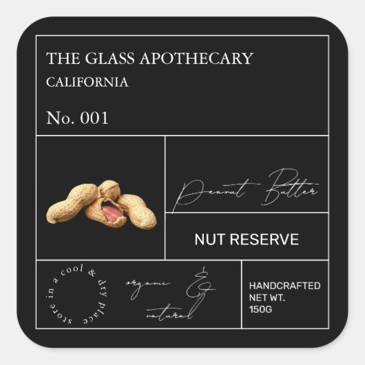 Apothecary Peanut Label (Voorkant)