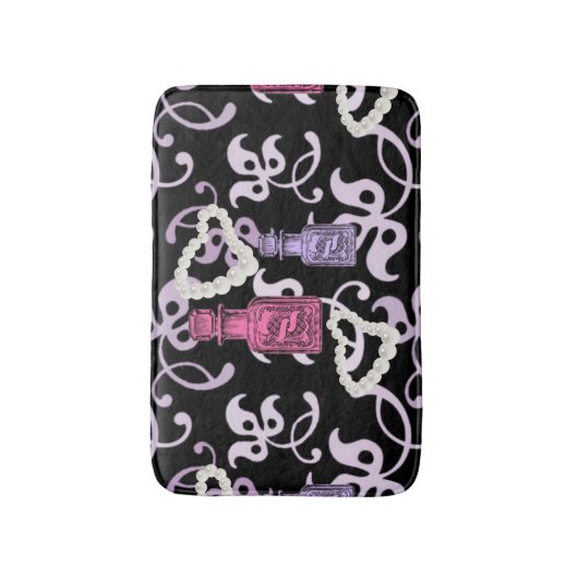 Apothecary & Pearl Hearts Small Bath Mat (Voorkant Verticaal)