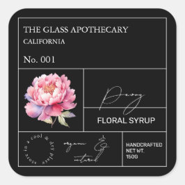 Apothecary Peony Label