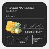 Apothecary Pineapple Infused Honey Label (Voorkant)