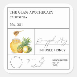 Apothecary Pineapple Infused Honey Label