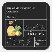 Apothecary Pineapple Infused Honey Label (Voorkant)