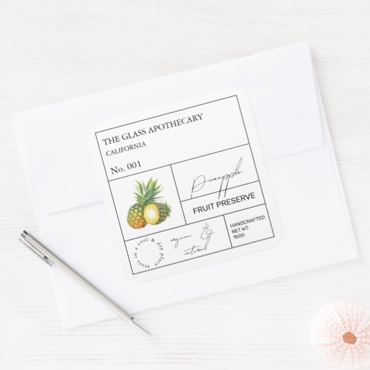 Apothecary Pineapple Label (Envelop)