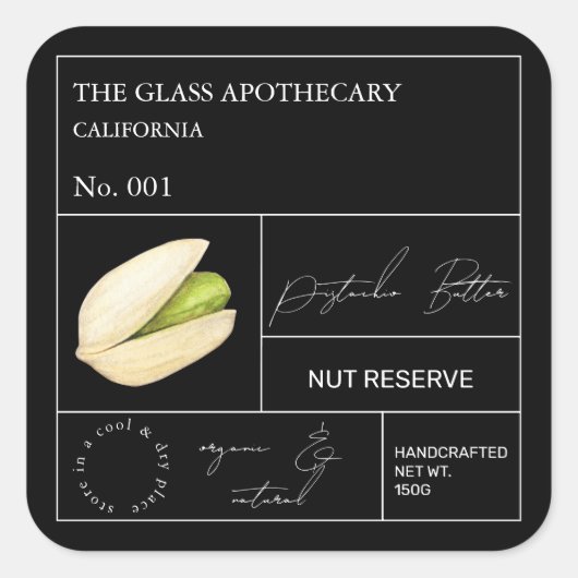 Apothecary Pistachio Label (Voorkant)