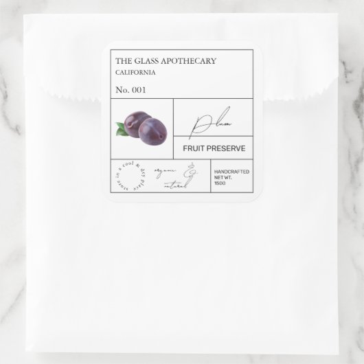 Apothecary Plum Label (Tas)