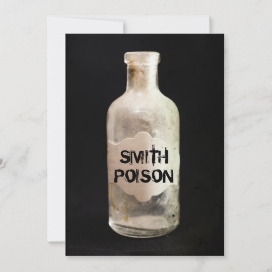 Apothecary Poison Halloween Party Adult Invitation Kaart (Voorkant)