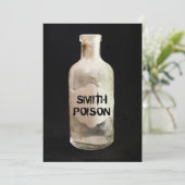 Apothecary Poison Halloween Party Adult Invitation Kaart (Staand voorkant)