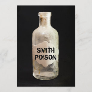Apothecary Poison Halloween Party Adult Invitation Kaart