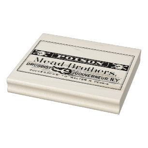 Apothecary Poison Label  Rubber Stempel