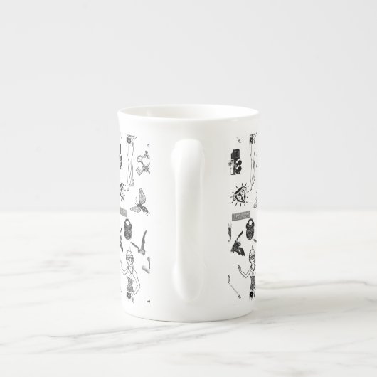 Apothecary Porselein Kop (Achterkant)