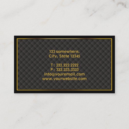 Apothecary Professional Gold Lijst Diamond Grids Visitekaartje (Achterkant)