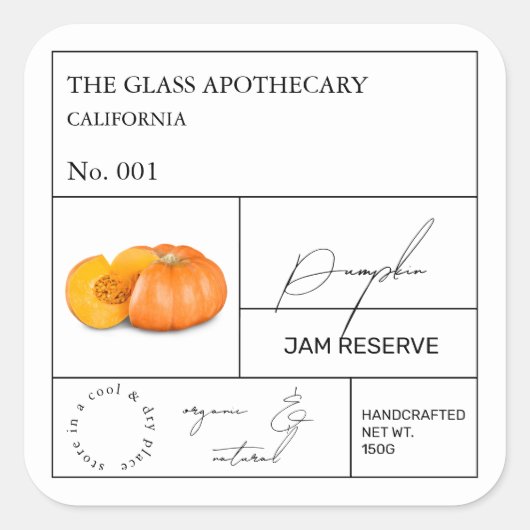 Apothecary Pumpkin Label (Voorkant)