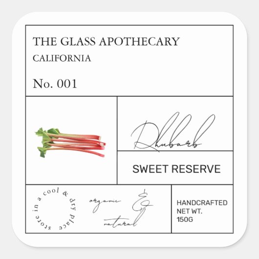Apothecary rabarb label (Voorkant)